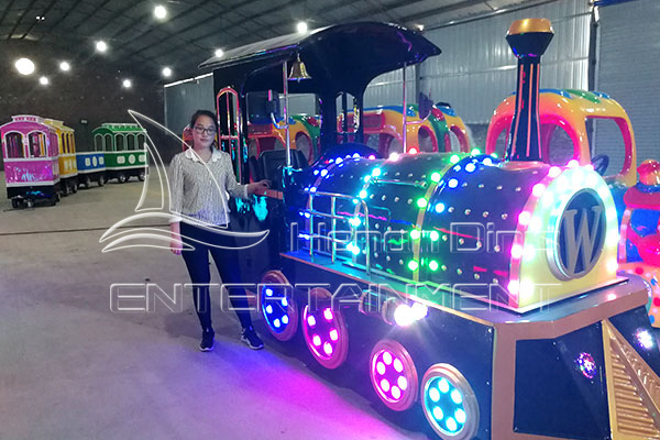 Carnival Train Decorated with Bright LED lights